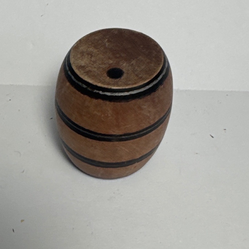 Miniature Barrel Decor OS Brown Rustic Wood Toothpick Holder - Picture 3 of 6